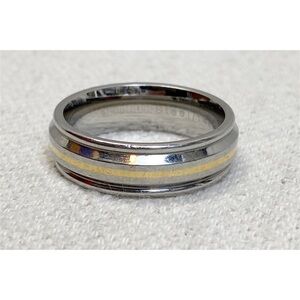 Triton Stainless steel/14k band ring